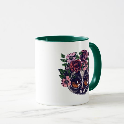 Süßer BlumenLemur Tasse (VorderseiteRechts)