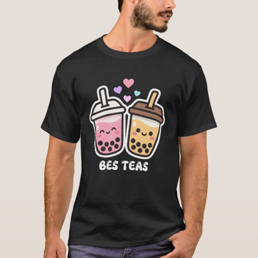 Süßer Boba-Tee Beste Tees Freunde Kawaii Bubble Te (Vorderseite)