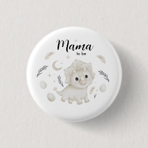 Süßer Boho-Dinosaur-Mama-to-Be-Button zum Anpassen Button