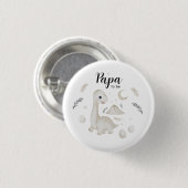 Süßer Boho-Dinosaurier Papa-wird-Button Button (Vorne & Hinten)