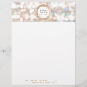 Süßer Bokeh- und Roségold-Pailletten-Eventplaner Briefkopf