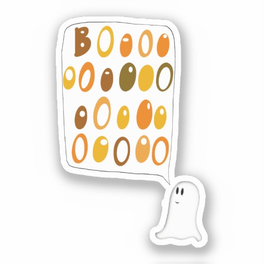 Süßer BOO-Geist Halloween Aufkleber (Vorderseite)