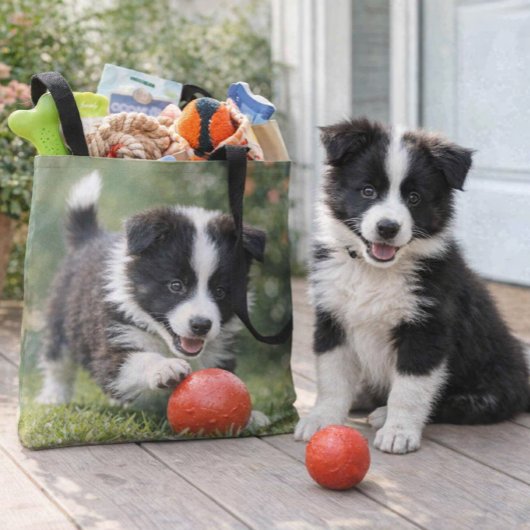 Süßer Border Collie-Hundefan Tasche
