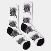 Süßer borstiger Igel Donnerbucht Socken (Rechts)