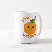 Süßer Boss der Pause orange Kaffeetasse (VorderseiteRechts)