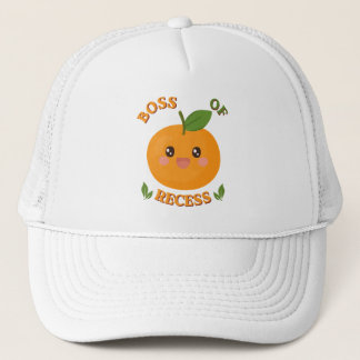 Süßer Boss der Pause Orange Kids Trucker Hut Truckerkappe
