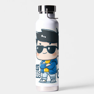 Süßer Boss-Modus aktiviert, lustiger Cartoon-Aufkl Trinkflasche
