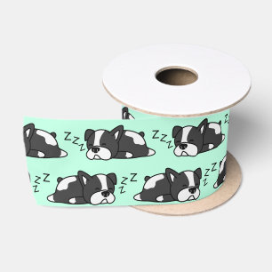 Süßer Boston Terrier ZZZ Geschenke für Hunde Liebh Satinband