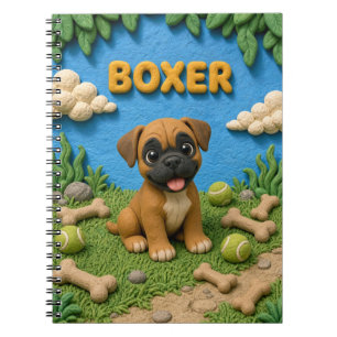 Süßer Boxer-Welpe, Babyhund Notizblock