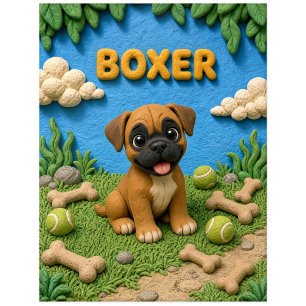 Süßer Boxer-Welpe, Babyhund Postkarte