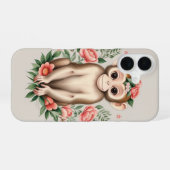 Süßer brauner Affe iPhone 16 Hülle (Rückseite (Horizontal))