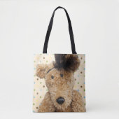 Süßer brauner Bär auf Jute Tasche (Vorderseite)
