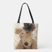 Süßer brauner Bär auf Jute Tasche (Rückseite)