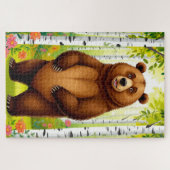 Süßer Brauner Bär Cartoon Puzzle (Horizontal)