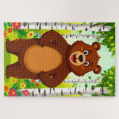 Süßer Brauner Bär Cartoon Puzzle (Horizontal)