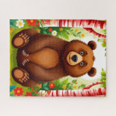 Süßer Brauner Bär Cartoon Puzzle (Horizontal)
