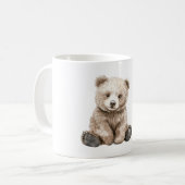 Süßer brauner Bär Kaffeetasse (Vorderseite Links)