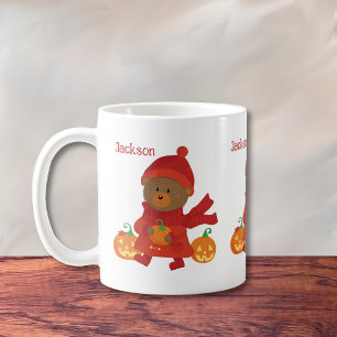 Süßer Brauner-Bär-Kind Herbst Tasse