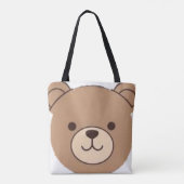 Süßer Brauner Bär Maßgeschneiderter Plüsch-Teddy Tasche (Rückseite)