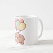 Süßer Brauner Bär und Ballons Kaffeetasse (VorderseiteRechts)