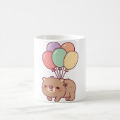 Süßer Brauner Bär und Ballons Kaffeetasse (Mittel)