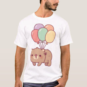 Süßer Brauner Bär und Luftballons T-Shirt