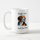 Süßer Brauner Beagle Personalisieren Kaffeetasse (Links)