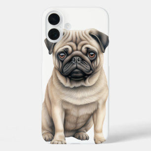 SÜSSER BRAUNER MOPSWELPE HUND iPhone 16 PLUS HÜLLE