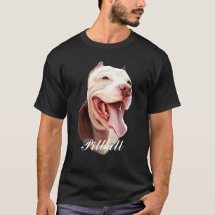 Süßer brauner Pitbull-Hundekopf T-Shirt
