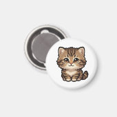 Süßer brauner Tabby-Kätzchen-Magnet Magnet (Vorderseite/Rückseite)