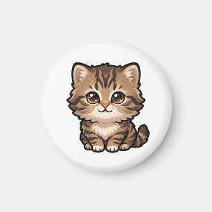 Süßer brauner Tabby-Kätzchen-Magnet Magnet