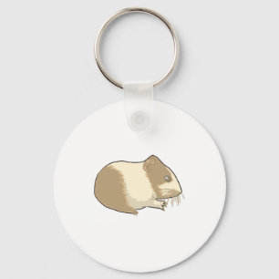 süßer brauner und weißer Hamster Schlüsselanhänger