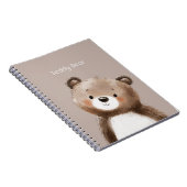Süßer Brauner Weißer Teddybär Notizblock (Rechte Seite)