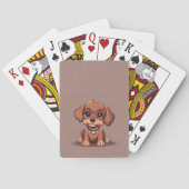 Süßer brauner Welpe Spielkarten (Rückseite)