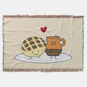 Süßer Brot-heiße Schokoladen-Pan dulce Mexikaner Decke