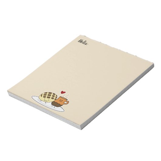 Süßer Brot-heiße Schokoladen-Pan dulce Mexikaner Notizblock (Rotiert)