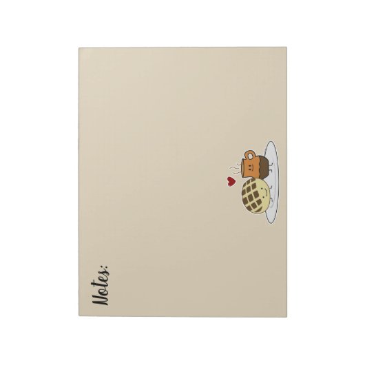 Süßer Brot-heiße Schokoladen-Pan dulce Mexikaner Notizblock (Rotiert)