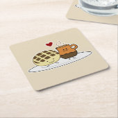 Süßer Brot-heiße Schokoladen-Pan dulce Mexikaner Rechteckiger Pappuntersetzer (angewinkelt)