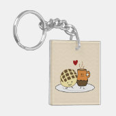 Süßer Brot-heiße Schokoladen-Pan dulce Mexikaner Schlüsselanhänger (Vorderseite links)