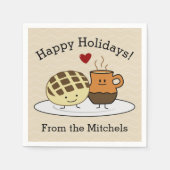 Süßer Brot-heiße Schokoladen-Pan dulce Mexikaner Serviette (Vorderseite)