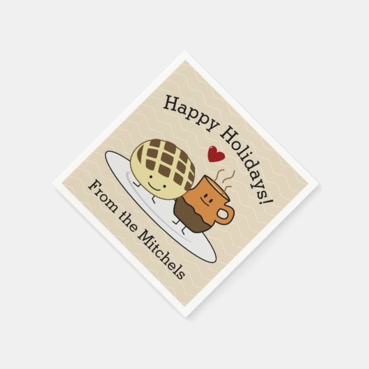 Süßer Brot-heiße Schokoladen-Pan dulce Mexikaner Serviette (Ecke)