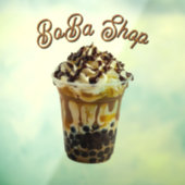 Süßer Bubble Tea, Boba-Tee Fensteraufkleber (Blatt 3)