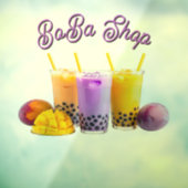 Süßer Bubble Tea, Boba-Tee Fensteraufkleber (Blatt 3)