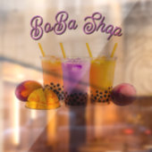 Süßer Bubble Tea, Boba-Tee Fensteraufkleber (Blatt 2)