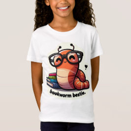 Süßer Bücherwurm-Wortspiel Zurück zur Schule T-Shirt