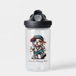 Süßer Bulldoggen-Welpen Streetwear-Hund personalis Trinkflasche