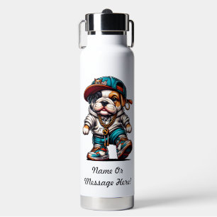 Süßer Bulldoggen-Welpen Streetwear Trinkflasche