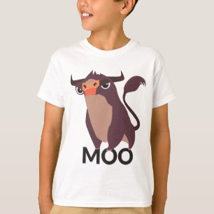 Süßer Bulle-Muh-Bauer Geschenk Bauernhof Cartoon-K T-Shirt