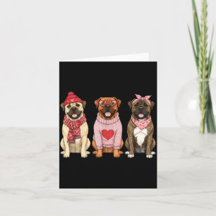 Süßer Bullmastiff Valentinstag Hund Karte