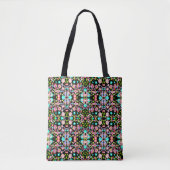 Süßer bunter Blumen-Schädel Tasche (Vorderseite)